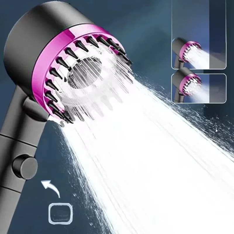 Douchekop Douchefilter met vier standen Badkameraccessoires Hoofdmassage Doucheaccessoires Doucheknoppen Woninginrichting