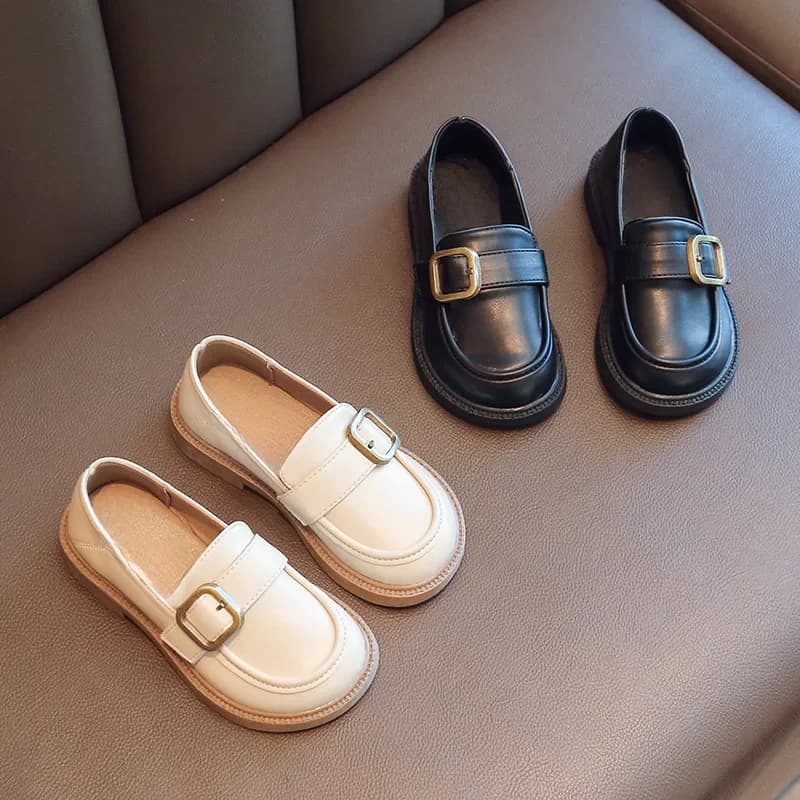 Britse Stijl Retro Meisjes Schoenen Lente Herfst Prinses Leren Schoenen Kinderen Zwarte Zachte Dans Loafers Voor 3-12 Leeftijden Kinderen Schoenen