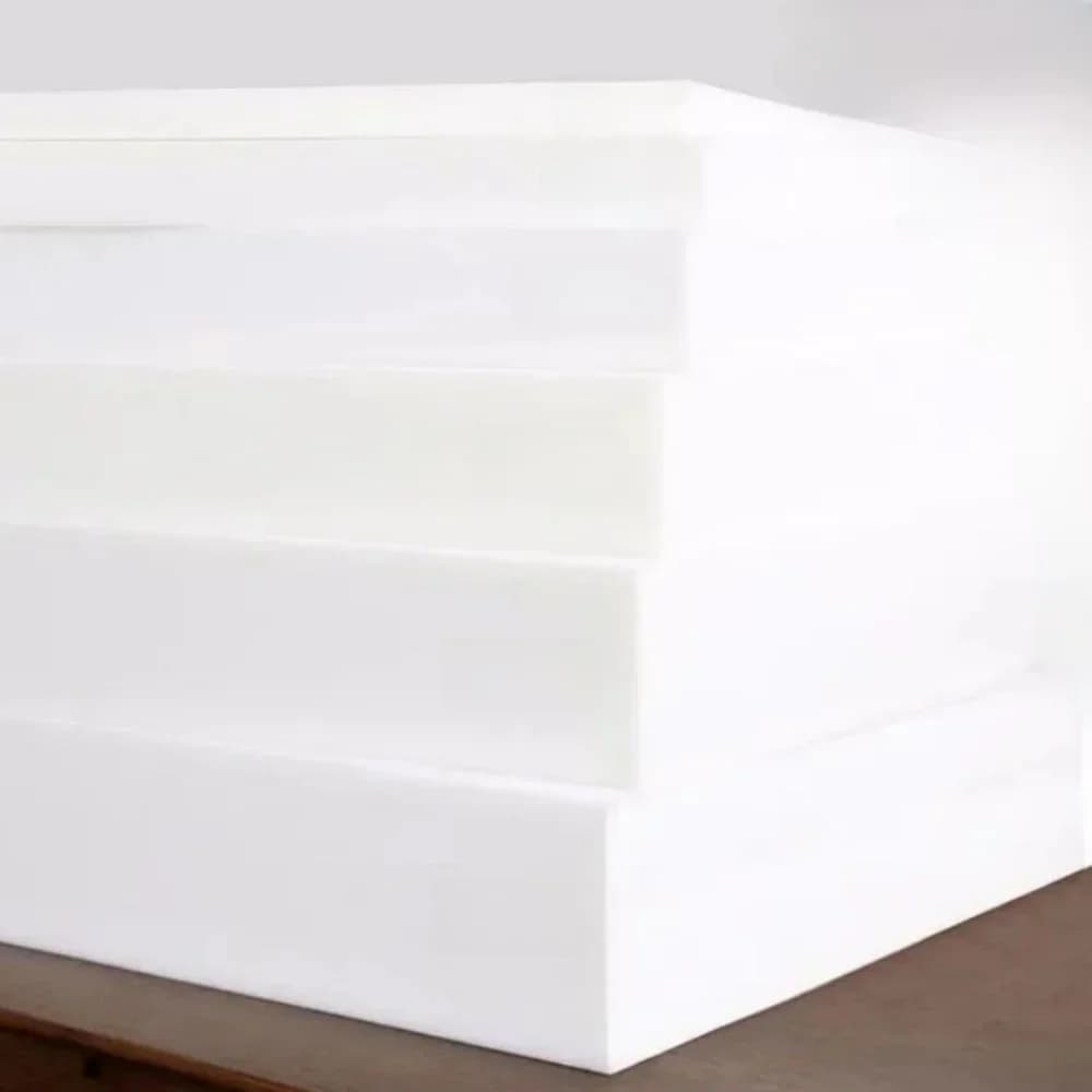 Op maat gemaakt wit schuimsponskussen met hoge dichtheid, vervangend kussen van schuimbekleding, raamkussen, matras, bankzitkussen