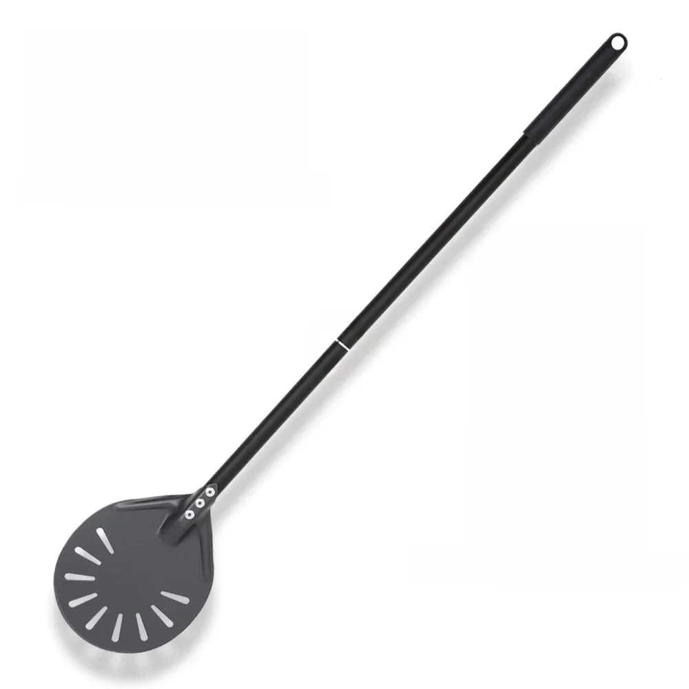 Pizza draaiende schil 6-inch ronde aluminium pizza geperforeerde bakdraaierset met metalen handvat Pizzapeddel voor pizzaaccessoires