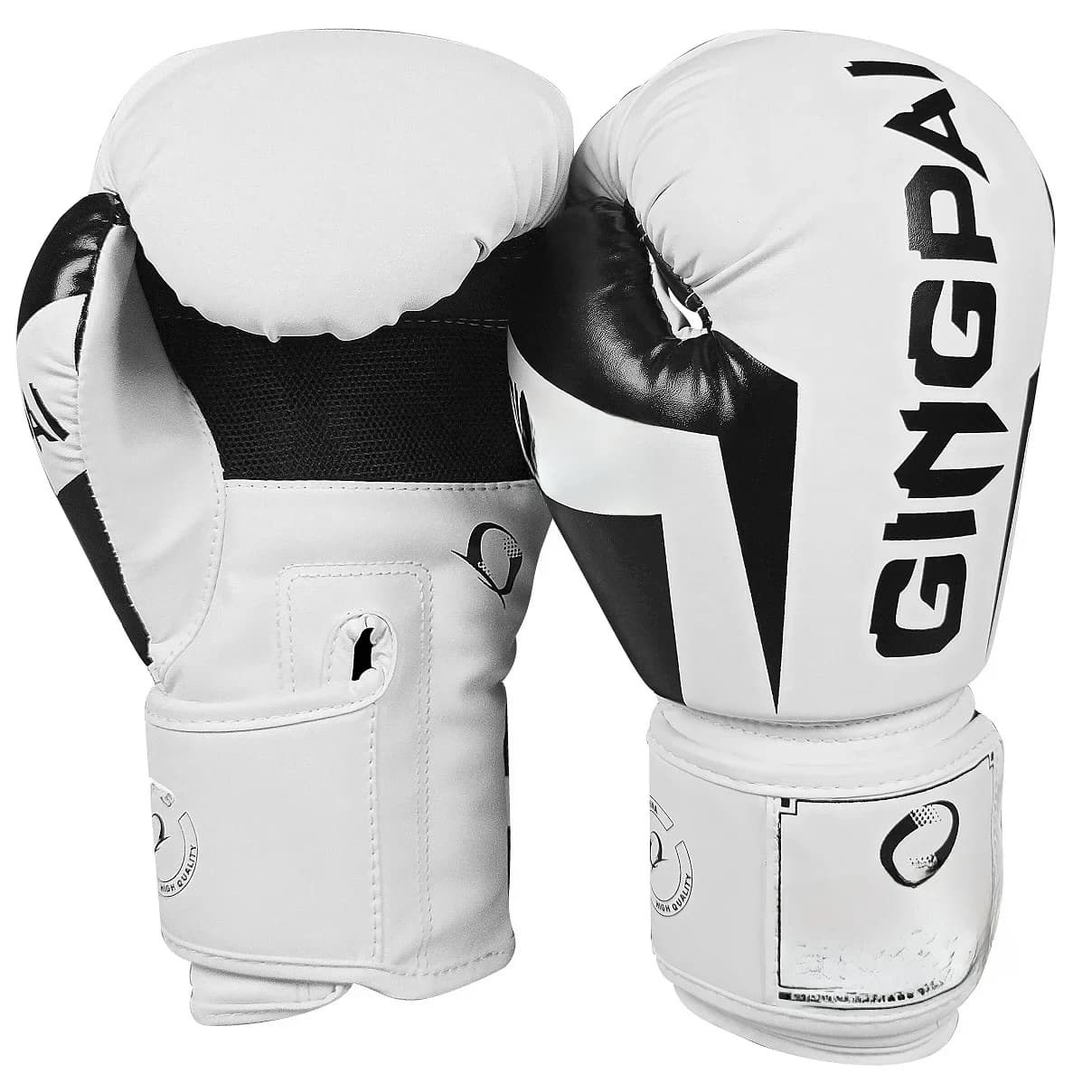 Gingpai Bokshandschoenen Voor Mannen Vrouwen Kid, Lederen Bokshandschoenen Voor Bokszak, Kickboksen, muay Thai Vechten Handschoenen 6/8/10/12Oz