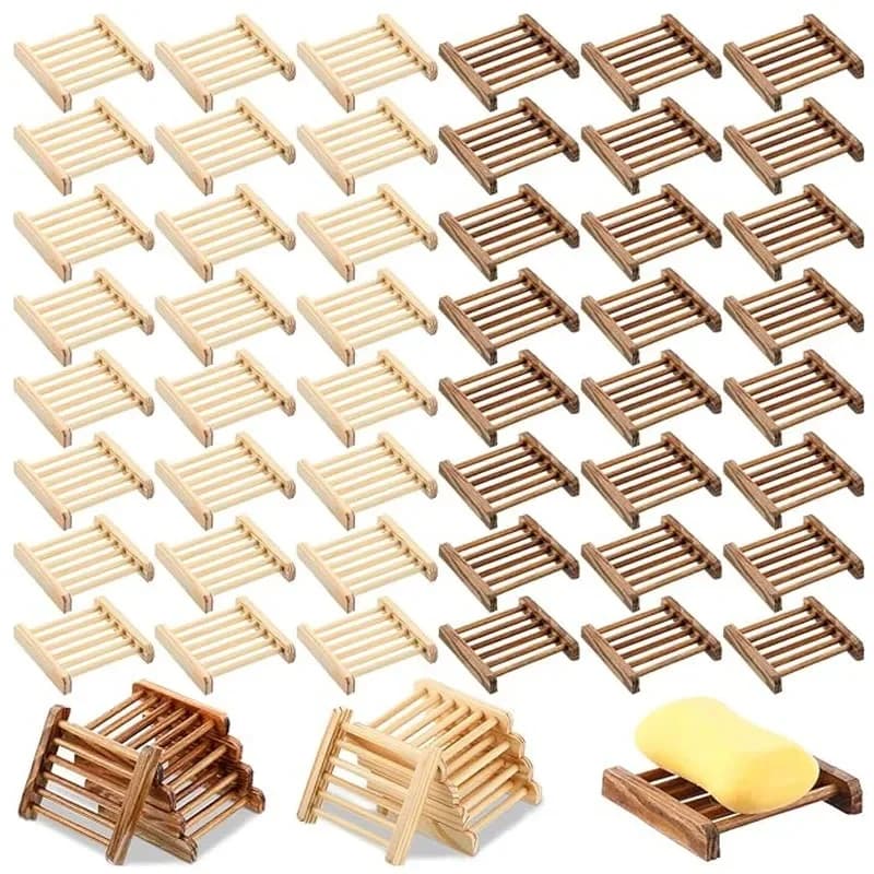 10/20/50 Stuks Houten Zeepbakje Badkamer Houten Zeephouder Zeep Spaarders Voor Bar Zelflozende zeepbakjes Hand Ambachtelijke Houten Zeepbakje