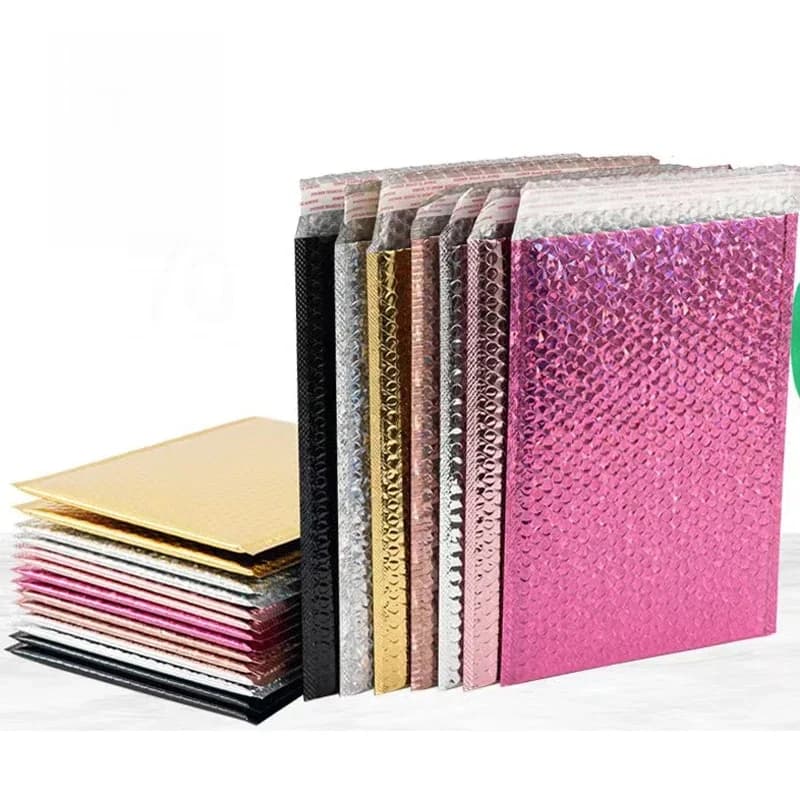 50 stuks verzendzakken zelfdichtende kleine zakelijke benodigdheden poly mailing verpakkingstas holografische bubble mailer verpakking kpop levering