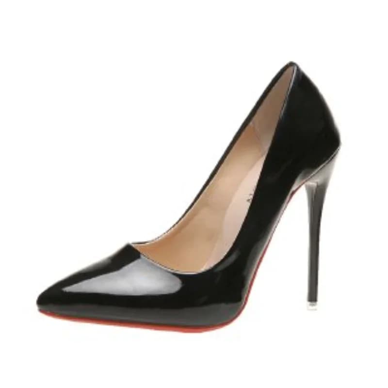 Dames Hoge Hakken Mode Grote Maat 45 Puntschoen Stiletto Hoge Hakken 12 cm Damesschoenen Banket Bar Trouwschoenen Rood Roze