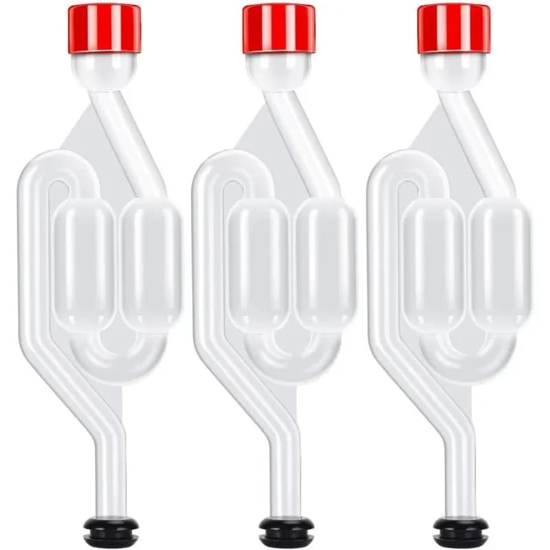S-Vorm Luchtsluizen, Homebrew Bubble Luchtsluis Carboys Stopper Vergister Afdichtingsklep met Food Grade Grommets Wijn Maken Apparatuur