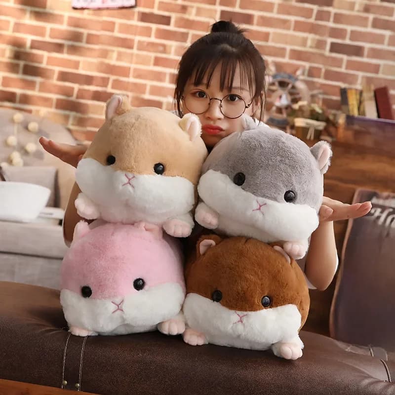 50-120 cm Big Size Pop Cartoon Hamster Knuffel Zachte Knuffels Kussen Meisjes Verjaardagscadeautjes Winter Hand Warm