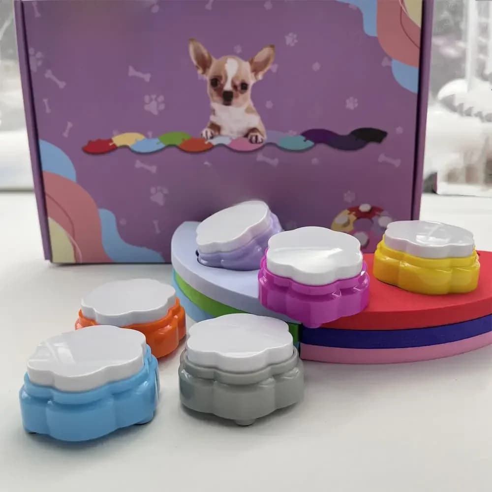 Huisdier Stem Knop Hond Communicatieknop Training Honden Pet Voices Product Klein Formaat Knoppen Met Pad Matten Sticker