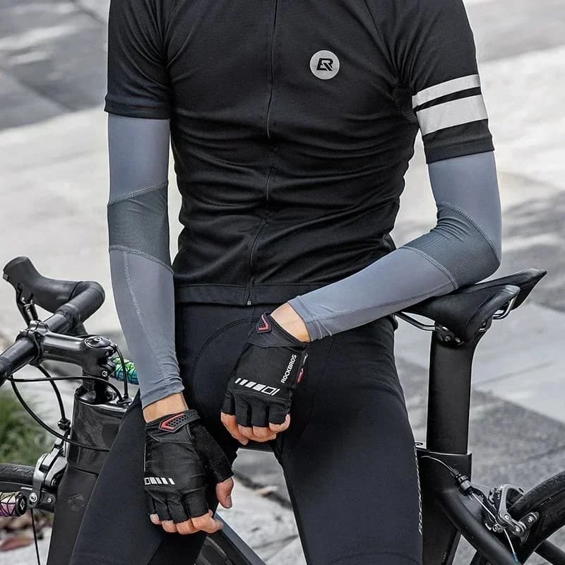 ROCKBROS IJsstof Hardlopen Camping Armwarmers Basketbalmouwen Hardlooparm Mouw Fietsmouwen Zomersport Veiligheidsuitrusting