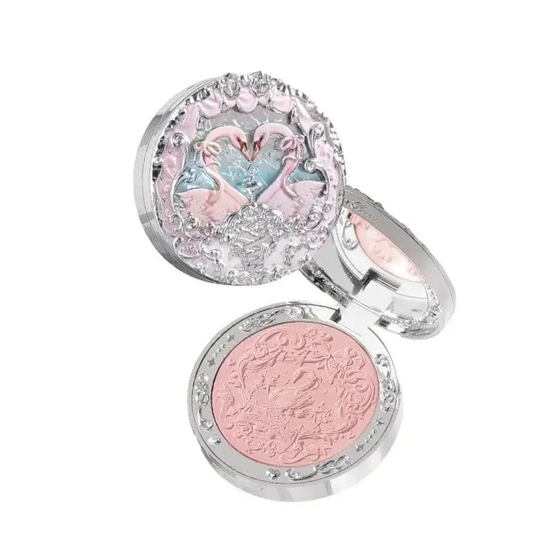 Flower Knows Swan Ballet Velvet Reliëf Blush Matte Make-up Geperst Blusher Poeder Pallet Dames Cadeauset