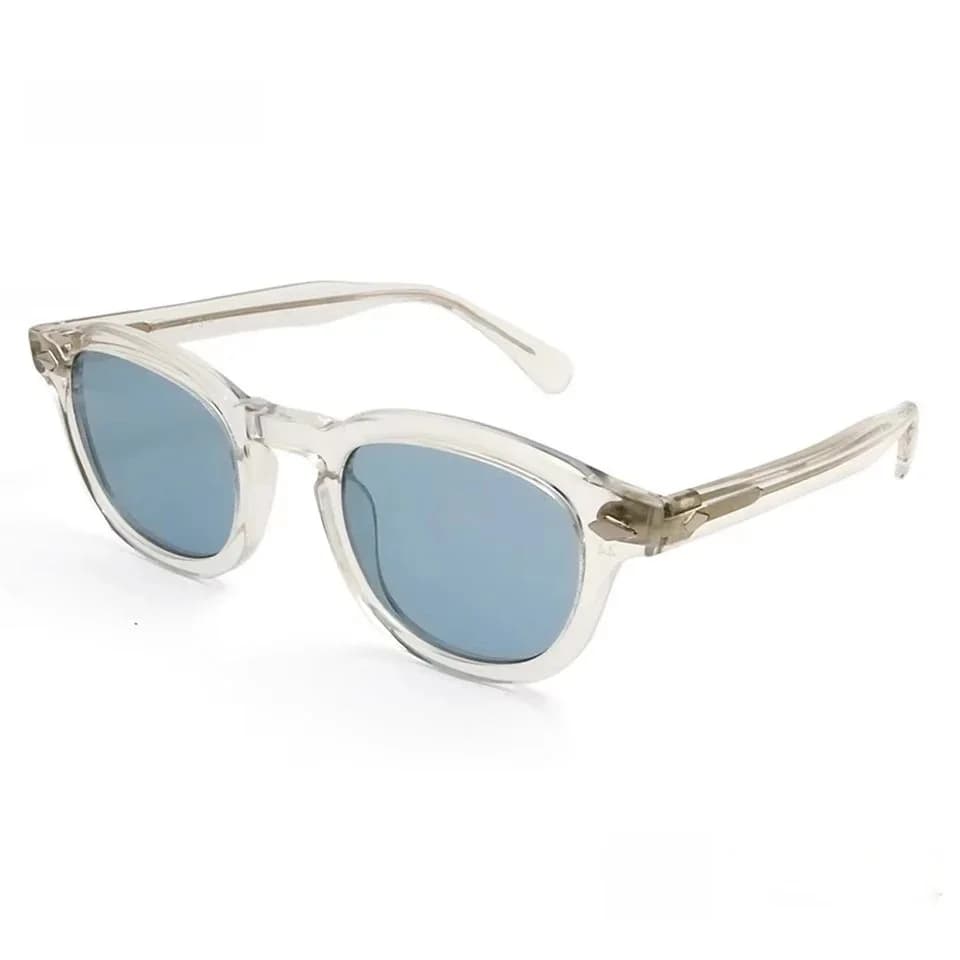 Transparante handgemaakte acetaat zonnebril heren merkontwerp ronde vintage zonnebril voor dames heren Driving Shades Oculos Tint
