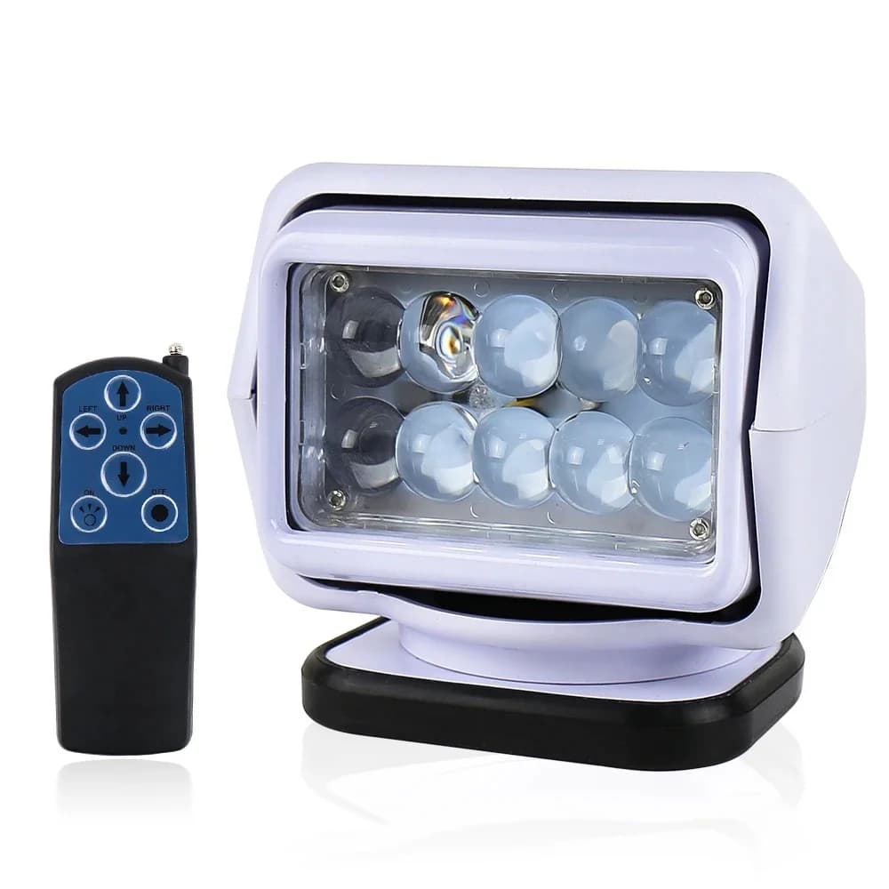 360 Graden Afstandsbediening 7 Inch Led Zoeklicht 1 Set Draaien Spot Light Voor Truck Off-Road Suv Boot marine Rijden Licht