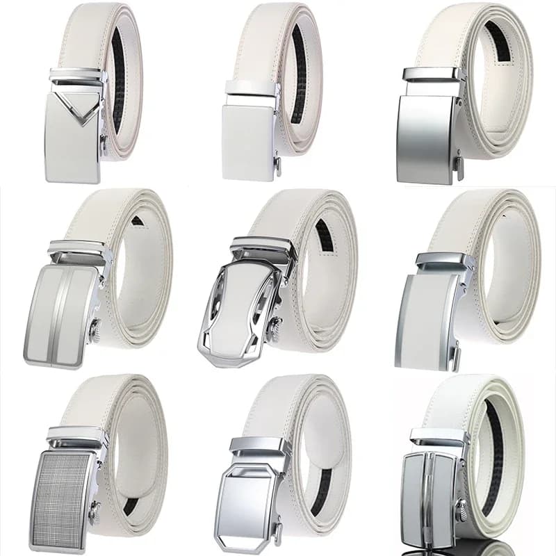 CETIRI 130 cm 140 cm 150 cm 160 cm Plus Size Lange Riem Witte Mannen Riem Legering Automatische Gesp echt Lederen Riemen Luxe Merk