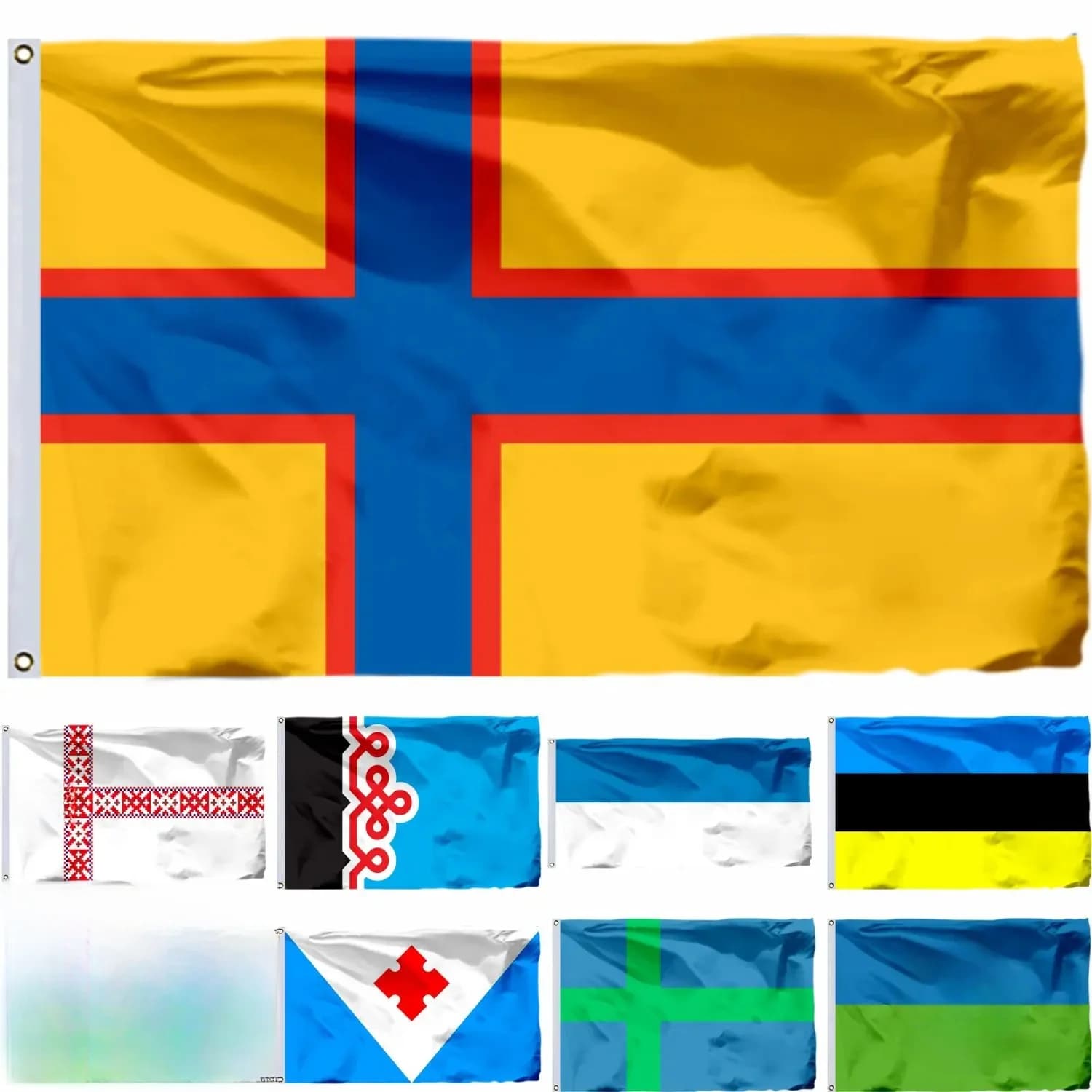 Estland Ingrian Mensen Vlag 90X150Cm Mulgimaa 3x5ft Regionale En Minderheid Vlaggen Setomaa Banner 21X14CM