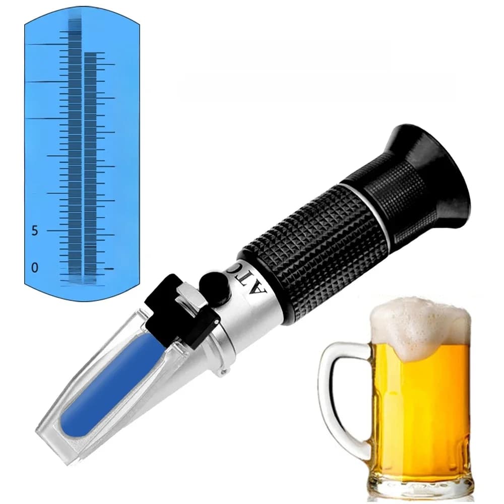 Bier Wort Wijn Refractometer Specifieke Zwaartekracht 1.000-1.130 Handheld 0-32% Brix Suiker Concentratie Meter Brouwen Tester Densimete