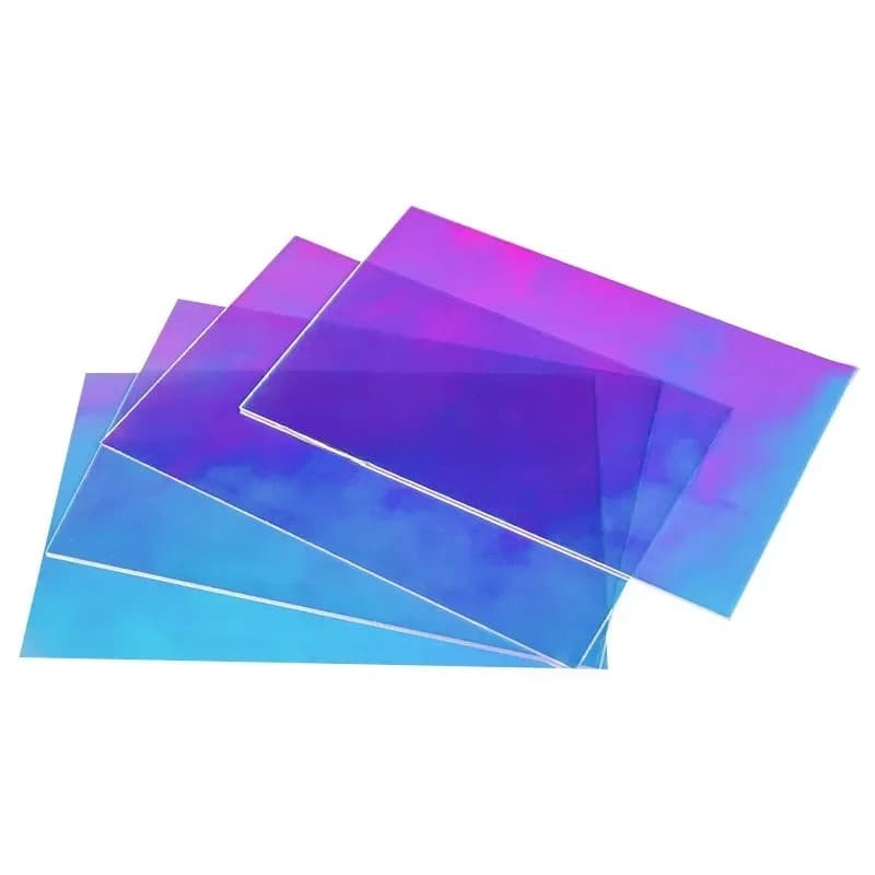 Laser plexiglas regenboogbord acryl iriserend/stralend blad, organische glazen plaat voor reclame/versiering aanpasbaar