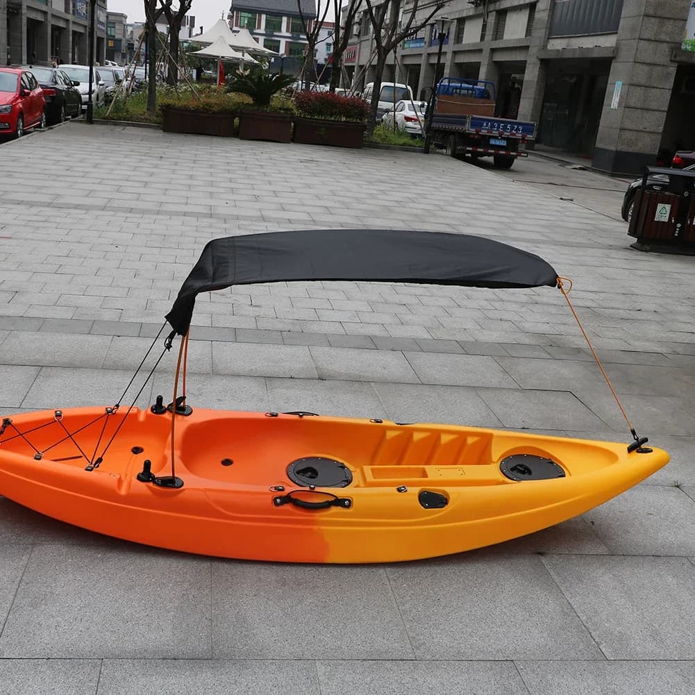 Universele Duurzaam Enkele Kajak Kano Persoonlijke Opblaasbare Kayakawning Voor Zomer Dinghy Boot Camping Zon Onderdak 125x110cm