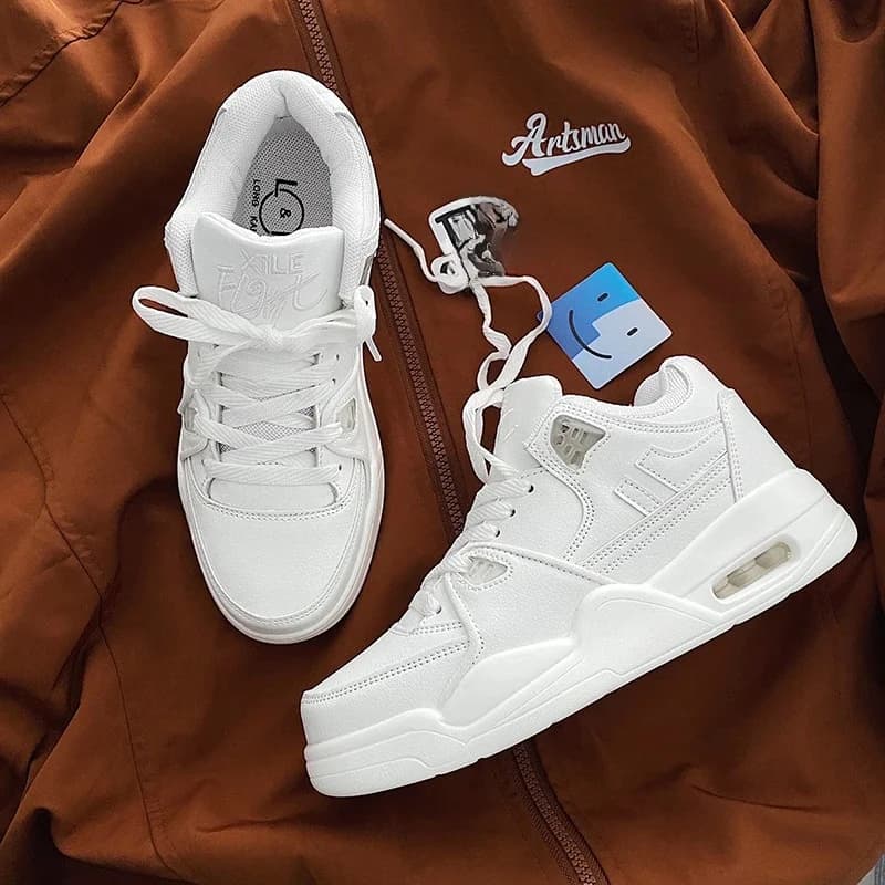Wit Luchtkussen Heren Sneakers Toevallige Mannelijke Platte Schoenen Outdoor Mannelijke Loopschoenen Effen Kleur Mannen Schoenen Nieuwe Zapatos Para