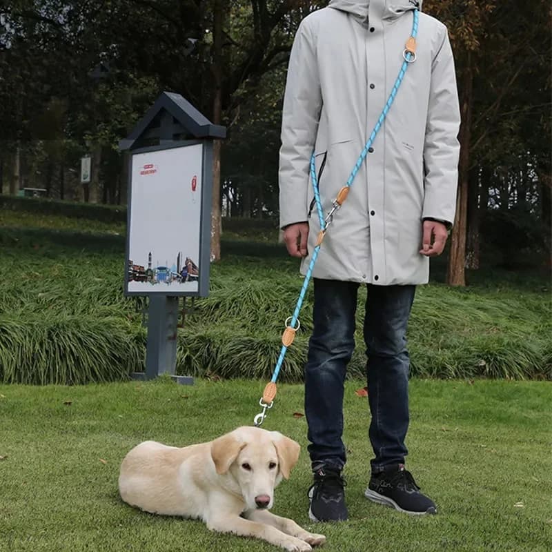 Hondenriemen tuigje voor hondenloper honden dubbele riem handen vrij tuigje honden lopen multifunctionele ketting pet accessoires riem