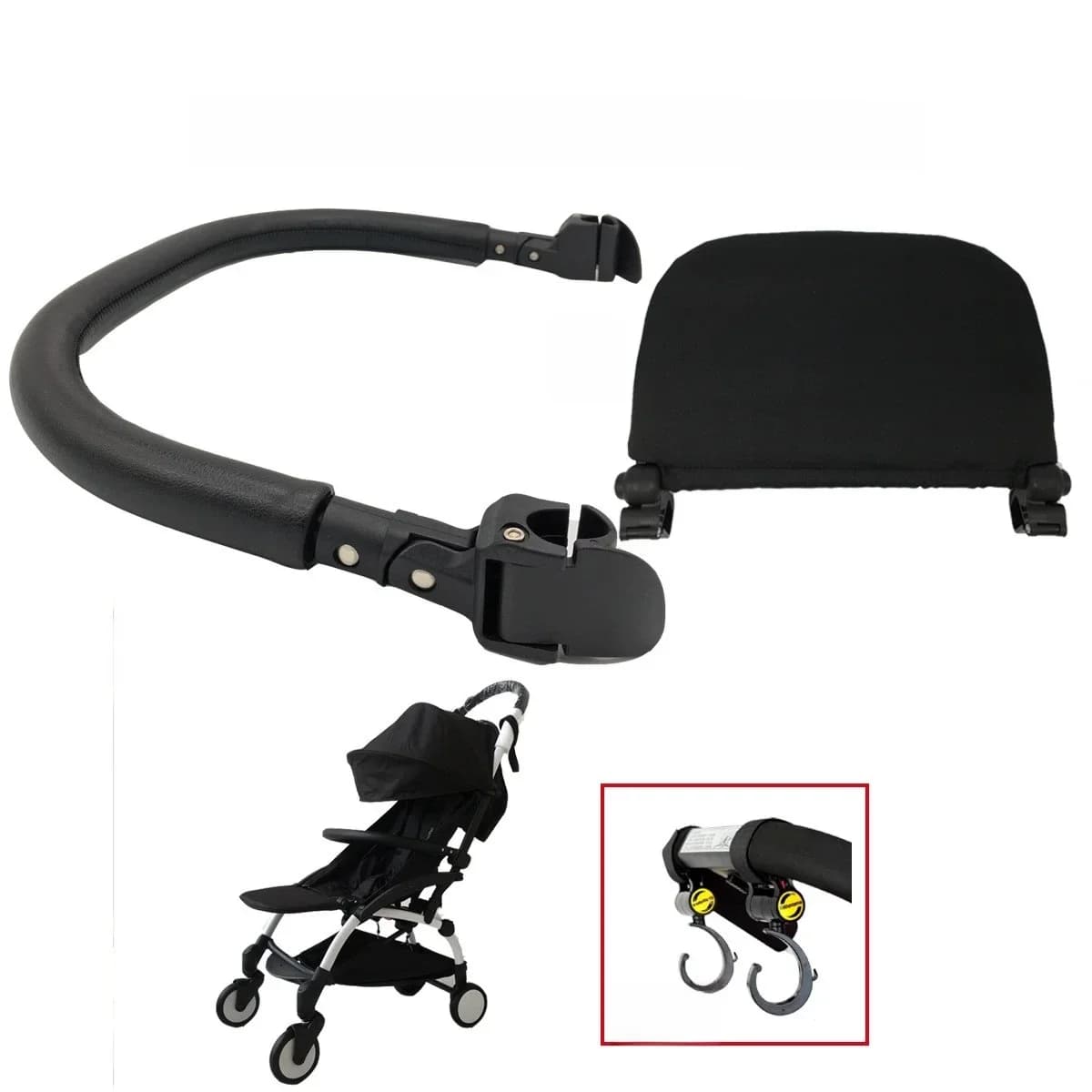 MomTan ®   Kinderwagen Accessoires Armsteun PU Lederen Bumper Bar Leuning Verleng Treeplank Compatibel met Babyzen YOYO 2 YOYO 3