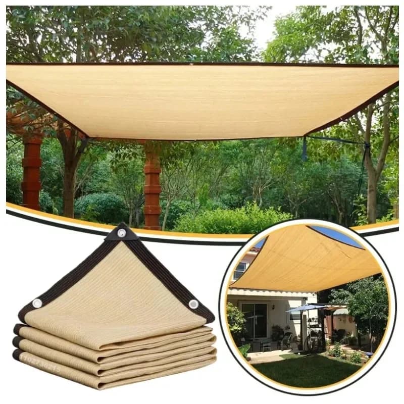 Outdoor tuin schaduwnet, terrasluifels, camping schaduwhoes mesh, UV-bescherming, HDPE zonnebrandstof, schaduw
