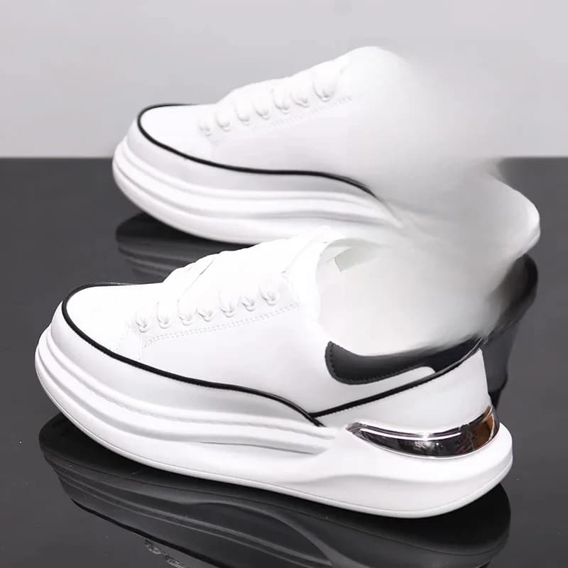 Nieuwe paar kleine witte schoenen herenschoenen dames sportschoenen heren sneakers verhoogde hoogte binnen casual sportschoenen