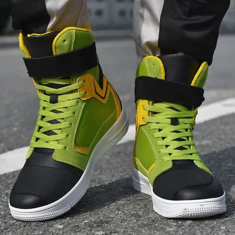 Motorlaarzen Heren Biker Schoenen Moto Sneaker Microfiber Leer Avontuur Motocross Schoenen Antislip Motorbenodigdheden
