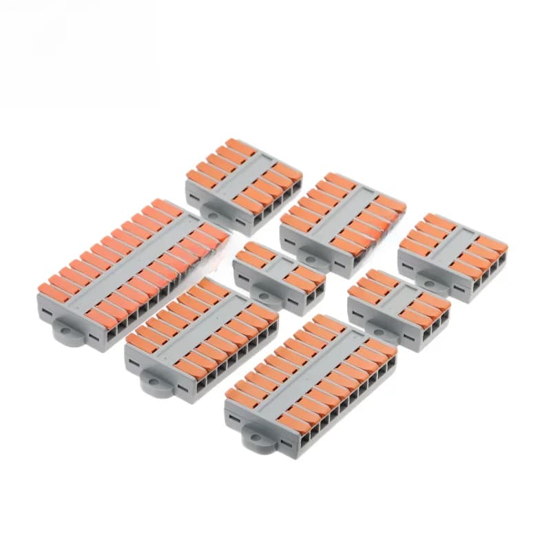 40a Snelle Docking Universele Geleider Draad Connectoren Bevestigen Gat Kabel Connector Push-In Terminal Blok 0.5-6.0Mm ²