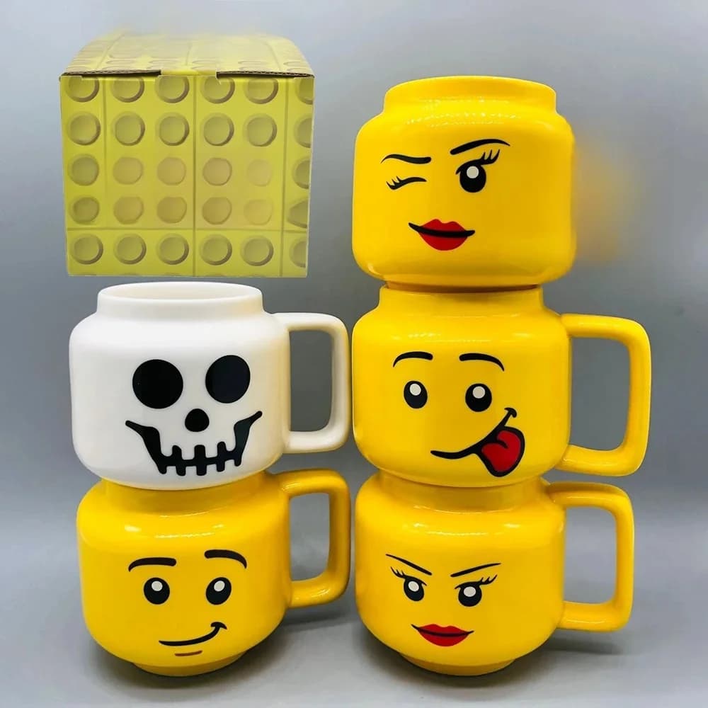 Leuke Cartoon 250ML Mok Kopjes Keramische Koffie Melk Thee Drinkware Impish Expressie Patroon voor Paar Vriend Kerstcadeaus Reizen
