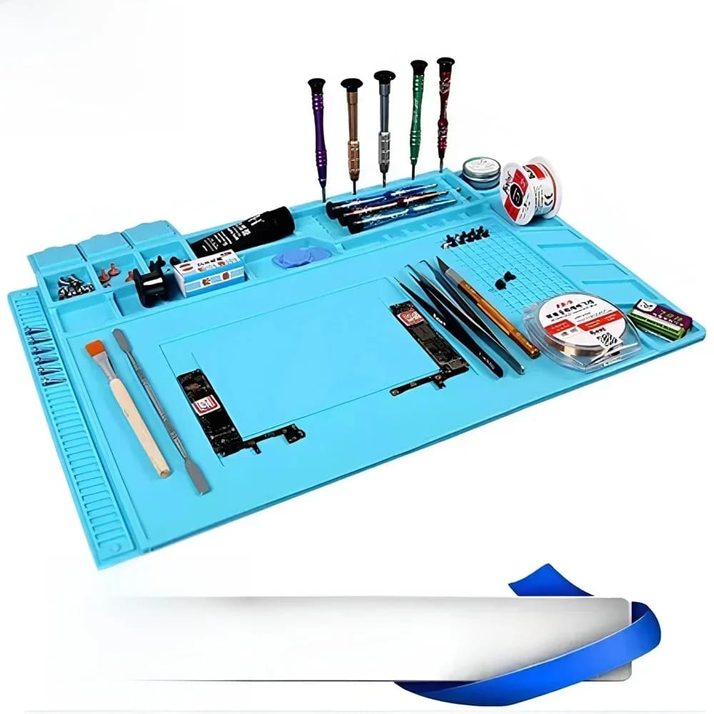 Magnetische mat Siliconen reparatiemat Printplaat Soldeerkussen Hittebestendig 932 ° F Antistatisch voor ESD Iron Phone Repair