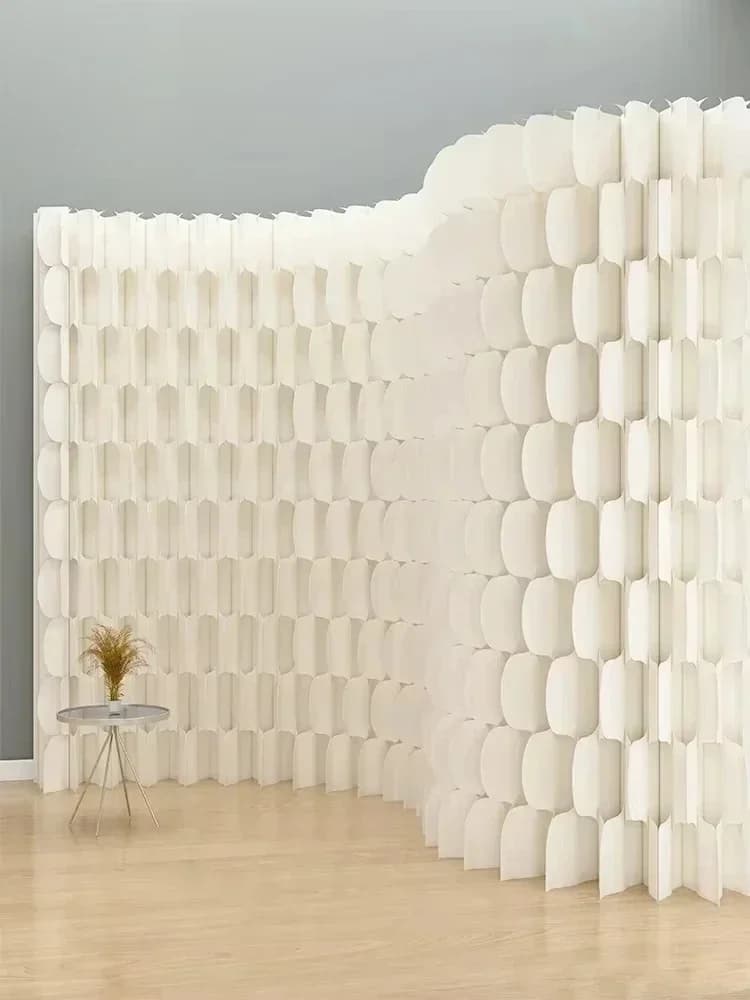 opvouwbare schermpartitie kantoor mobiel opvouwbare achtergrondmuur commerciële tentoonstelling partitie moderne kunstpapier schermmeubilair