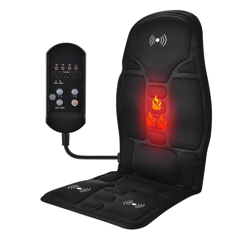 Massager Stoelkussen Elektrische verwarming Vibrerende cervicale nekrug Lichaamskussen Massag voor auto thuis Lumbale matras
