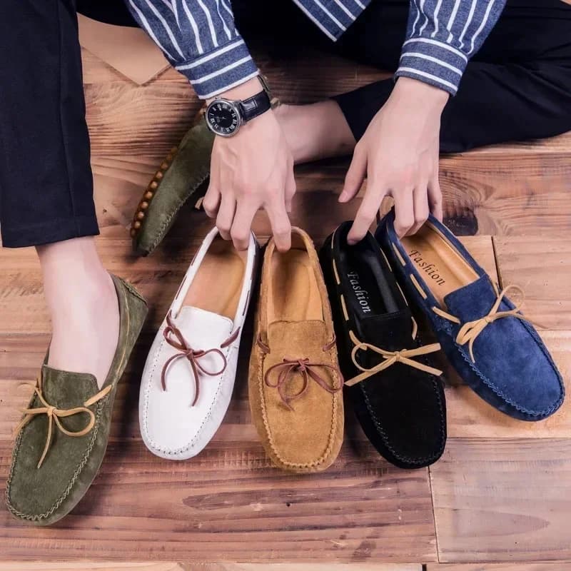 2023 Lederen Mannen Casual Schoenen Luxe Merk Comfortabele Slip Op Formele Loafers Mannen Mocassins Italiaanse Zachte Mannelijke Rijden Schoenen