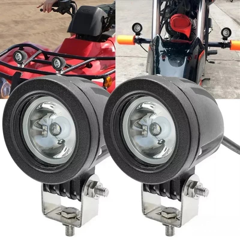 2 STUKS 10 W MOTORFIETS LED LICHT RIJDEN MIST LAMP 12 V 24 V SPOT BEAM POD HULP OFFROAD AUTO TRUCK SUV FIETS INDICATOR WERK LAMP