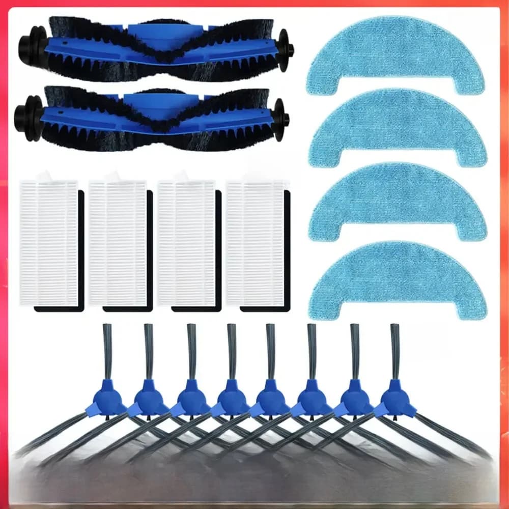 Fit Voor (Coredy R550 / R500+ / R600 / R650 / R750 / D400) Robot Stofzuiger Onderdelen Belangrijkste Zijborstel Hepa Filter Mop Rag