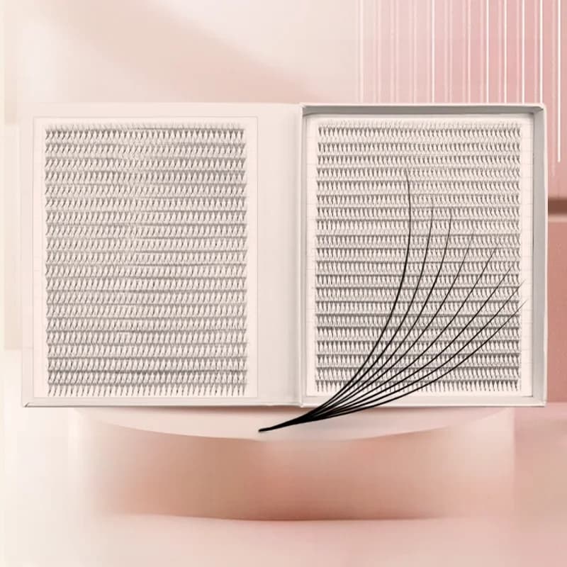Smalle 2400 Fans Wimpers XXL Mega Tray Premade Smalle Volume Fan Ultra Dark Puntige Basis Promade Fans Wimper Extensions Benodigdheden