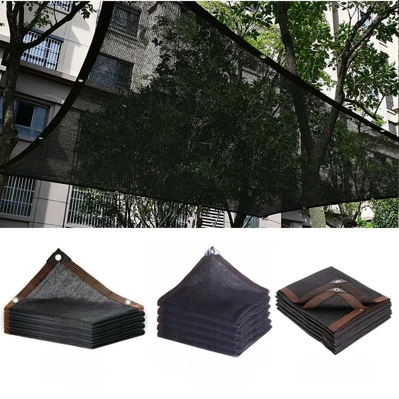 4 8 12 Pin Zwart Hdpe Anti-Uv Zonnescherm Netto Tuinhuisje Onderdak Outdoor Pergola Luifel Zon Cover Landbouw Greenhouse Zonnescherm netto