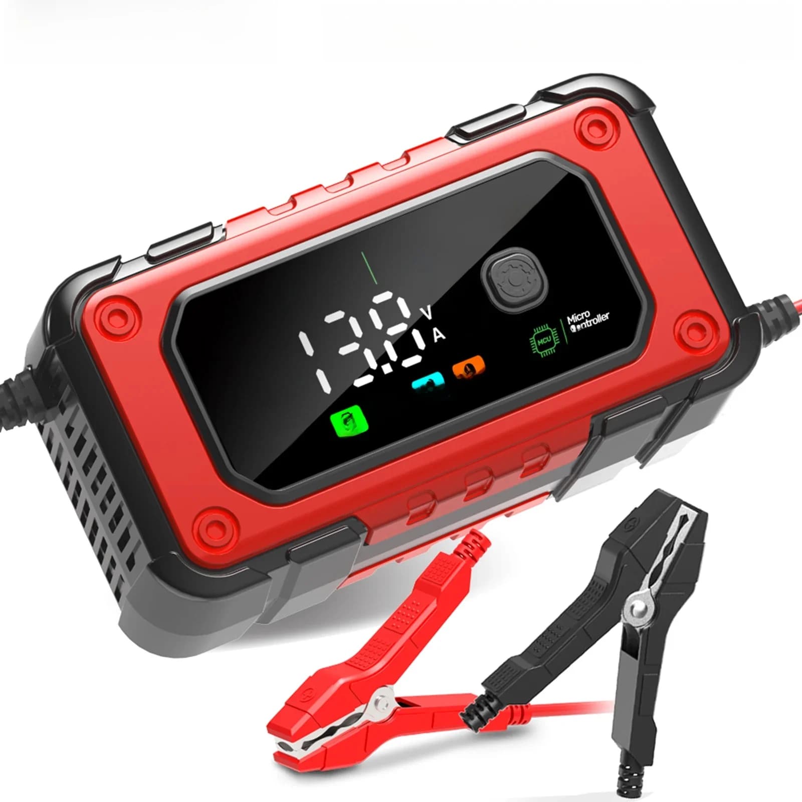 Foxsur Smart Auto Accu Oplader Voor 12V 7a Agm Gel Lifepo4 Batterijen Desulfator, Motocycle Snel Opladen Onderhouder Met Reparatie