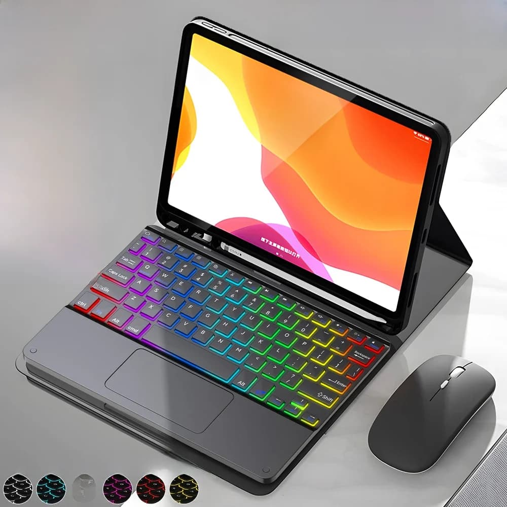 Backlit Samsung tablet toetsenbord Voor Samsung Galaxy Tab A8 10.5 A7 S6 Lite Tablet Cover Voor Samsung Tab 10.4 S7 FE S8 Plus Case