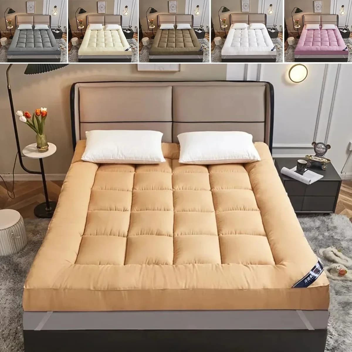 Verdikking 10 cm Zachte Matras Topper voor Tatami Bed Slapen Gast Ademend en Huidvriendelijke Matrassen Opvouwbare Topper Vloer