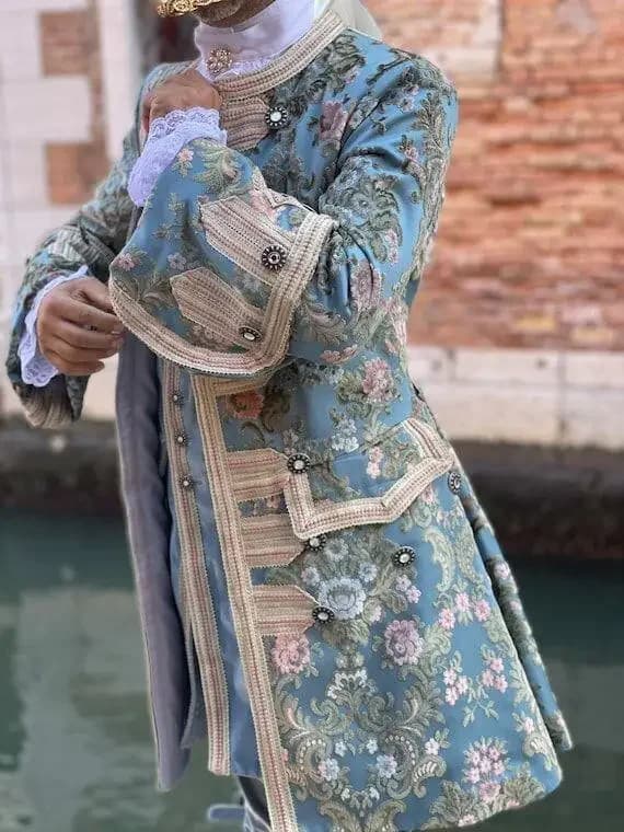1770 'S Franse Rococo Barok Heren Baljurk Marie Antoinette Jurk Pak Luxe Geborduurd Court King Pak Kostuum