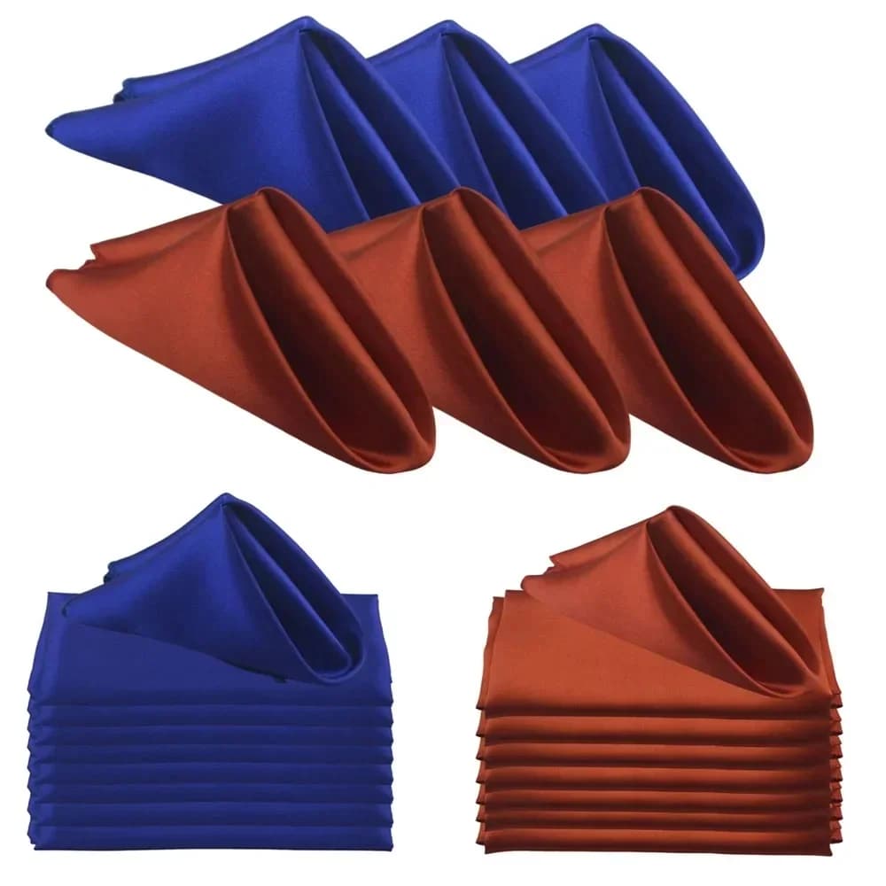 50 Stuks Vierkante 17Inch Satijn Servetten Voor Bruiloft Decoratie Kerst Verjaardag Thuis Feest 43X43Cm Doek Theedoek Tafel Servet