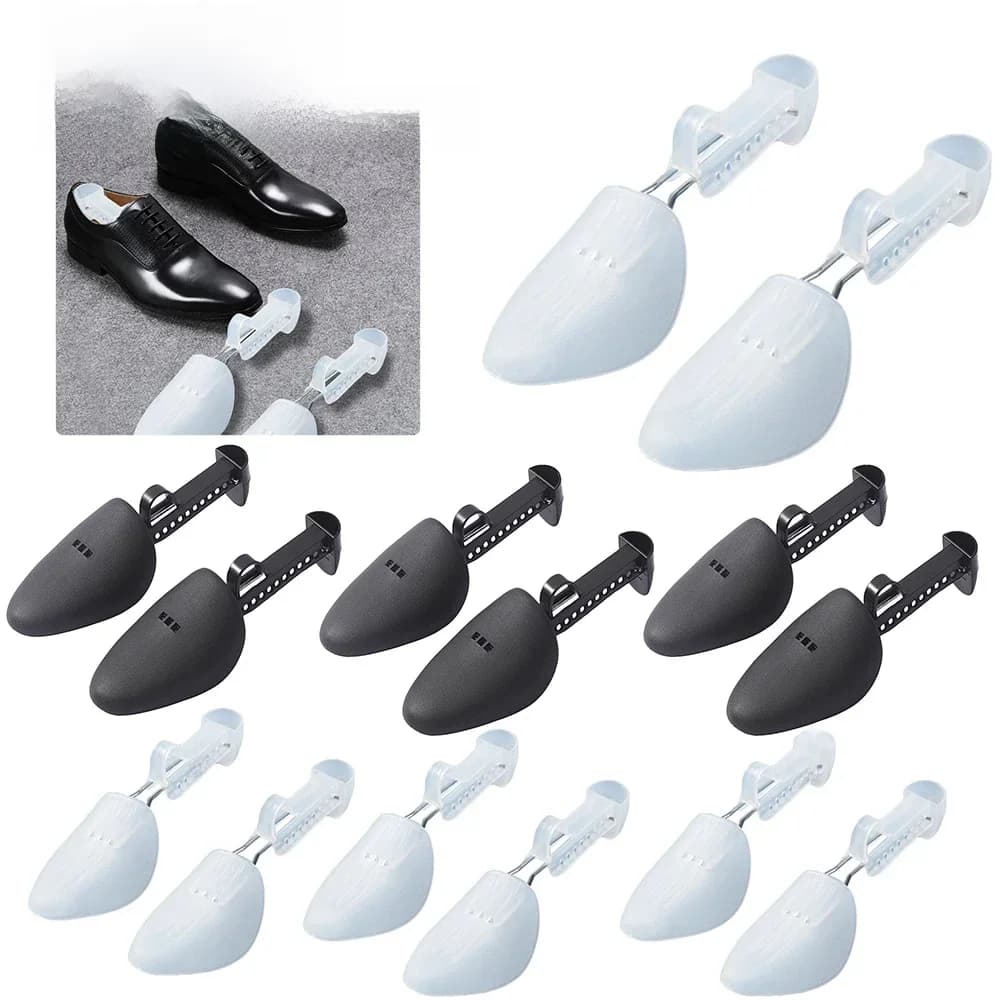 1-10 Paar Plastic Schoen Brancard voor Vrouwen Mannen Unisex Mode Lederen Schoenen Verstelbare Draagbare Schoen Boom Shaper Brancard houder