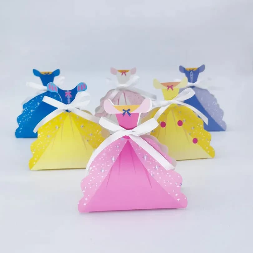 Prinses Jurk Bonbondoos Traktatie Goodie Baby Douche Kinderverjaardagsfeestje Geschenkdozen Prinses Thema Benodigdheden voor Bruiloftsdecoraties