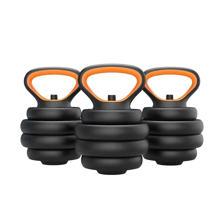4-in-1 verstelbare halter barbell kettlebell set 44 LBS gratis gewichten set met rechte staaf voor fitnessoefeningen voor thuisgymnastiek