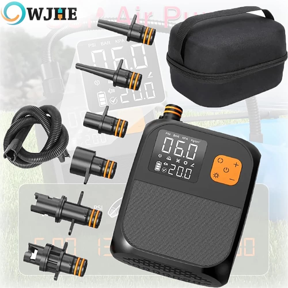 OWJHE 8000mAh touchscreen elektrische pomp 20PSI SUP pomp tweetraps opblaaspomp, geschikt voor kajaks, zeilen, SUP elektrische apparatuur