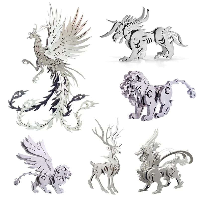 Microwereld 3D Metalen Dierenpuzzelspellen Staal Warcraft DIY Kits Afneembare Jigsaw Verjaardagscadeaus Speelgoed Voor Huis Decoratief