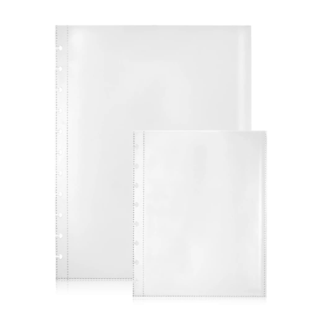 25 Stuks A4 A5 Plastic Geslagen Zakken Mappen Filing Paddestoel Gat Losse Blad Documenten Vel Protectors Transparante Map Tas