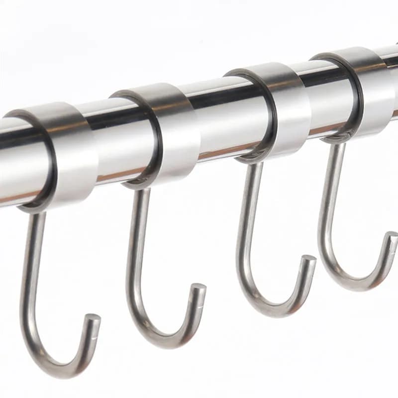 5 Stks/partij Roestvrij Stalen Ronde Buis Stabiele Haak Balkon Kleding Rail Winddicht Haken Badkamer Coat Roestvrij Haak Home Hardware