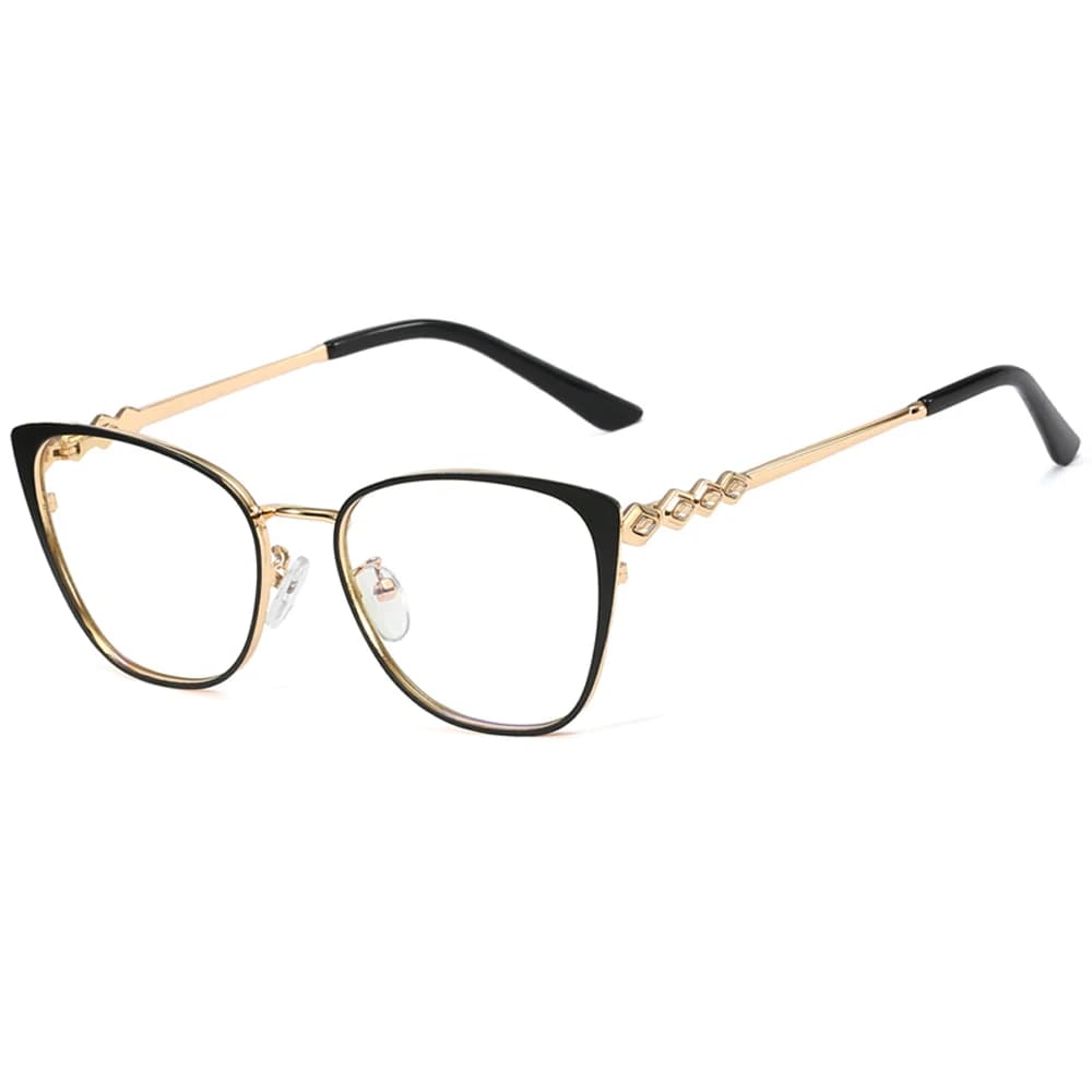 Kachawoo Optische Bril Anti Blauw Licht Vrouwelijke Metalen Kat Ogen Brilmonturen Vrouwen Computer Beschermende Wit Zwart Hot Selling