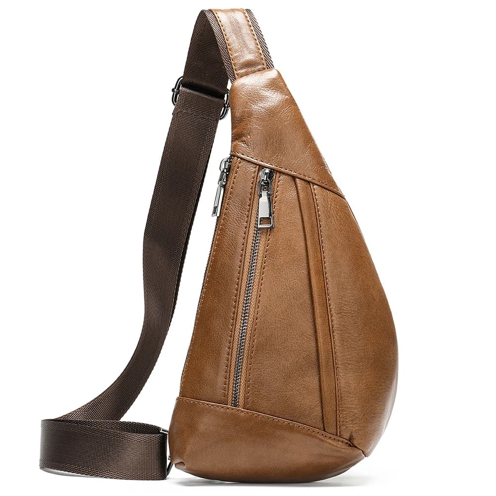 Mva Lederen Tas Mannen Crossbody Bag Mannen Messenger Bags Mannen Lederen Heren Schouder/Borst Zakken kleine Borst Pakken 7025
